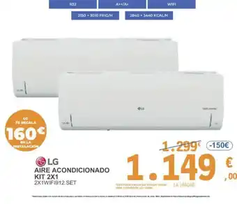 E.Leclerc LG Aire acondicionado kit 2x1 2x1wifi912.set oferta