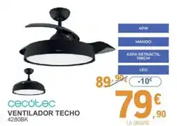 E.Leclerc CECOTEC Ventilador techo oferta