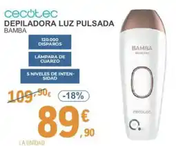 E.Leclerc CECOTEC Depiladora luz pulsada bamba oferta