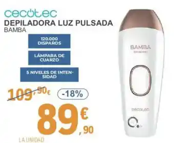 E.Leclerc CECOTEC Depiladora luz pulsada bamba oferta
