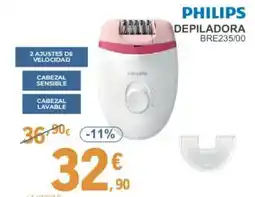 E.Leclerc PHILIPS Depiladora bre235/00 oferta