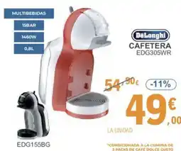 E.Leclerc DELONGHI Cafetera edg305wr oferta