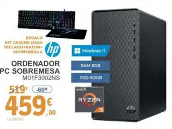 E.Leclerc HP Ordenador pc sobremesa m01f3002ns oferta