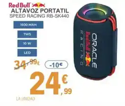 E.Leclerc REDBULL Altavoz portatil speed racing rb-sk440 oferta