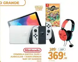 E.Leclerc NINTENDO Consola switch oled + auricular + sushi striker way of sushido oferta