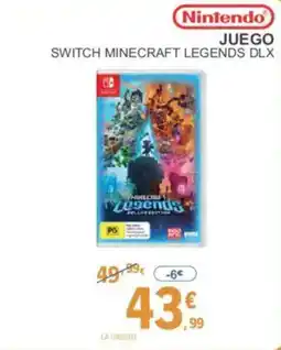 E.Leclerc NINTENDO Juego switch minecraft legends dlx oferta