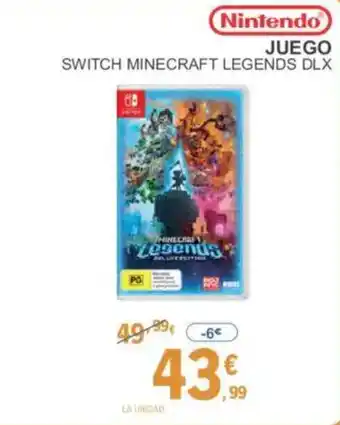 E.Leclerc NINTENDO Juego switch minecraft legends dlx oferta