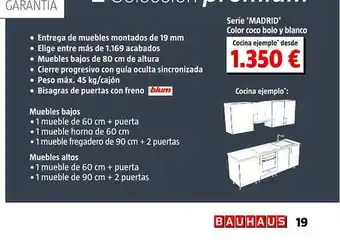 Bauhaus Serie 'madrid' Color Coco Bolo Y Blanco oferta