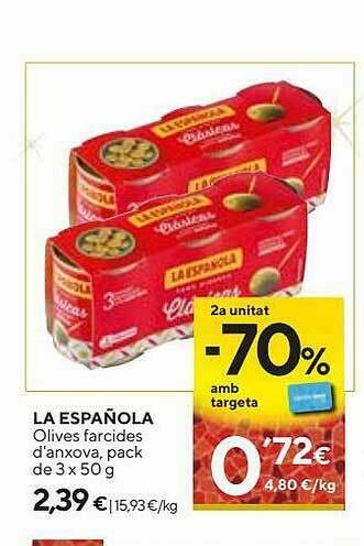 Caprabo La Española Olives Farcides D'anxova oferta