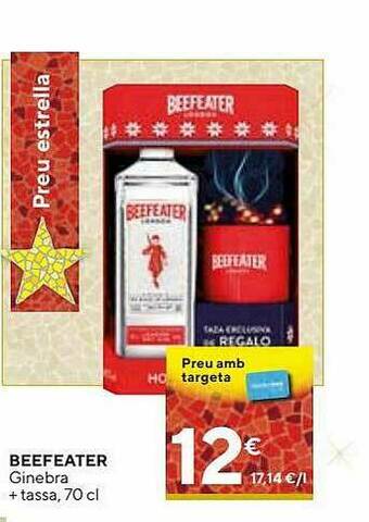 Caprabo Beefeater Ginebra + Tassa oferta