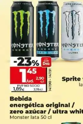 Dia Bebida energética original / zero azúcar / ultra white oferta