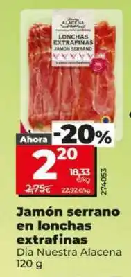 Dia Jamón serrano en lonchas extrafinas oferta