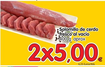 Alimerka Solomillo de cerdo fresco al vacío 400g. aprox oferta