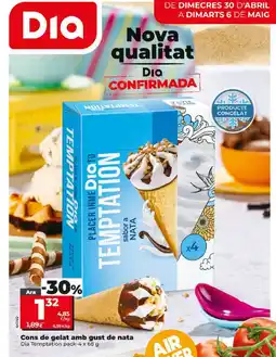 Maxi Dia Cons de gelat amb gust de nata oferta
