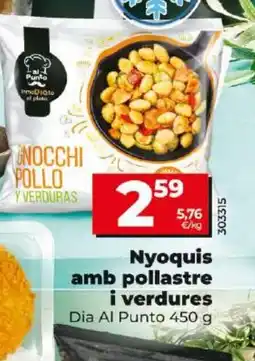 Maxi Dia Nyoquis amb pollastre i verdures oferta