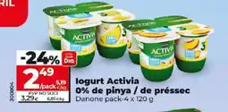 Maxi Dia logurt Activia 0% de pinya / de préssec oferta