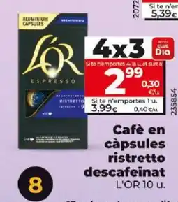 Maxi Dia Cafè en càpsules ristretto descafeinat oferta