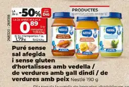 Maxi Dia Puré sense sal afegida i sense gluten d'hortalisses amb vedella / de verdures amb gall dindi / de verdures amb peix oferta