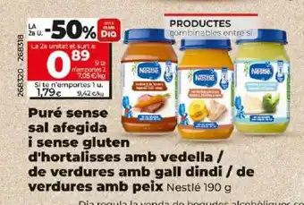 Maxi Dia Puré sense sal afegida i sense gluten d'hortalisses amb vedella / de verdures amb gall dindi / de verdures amb peix oferta