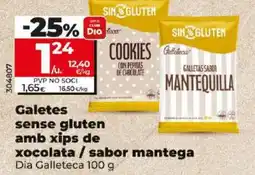 Maxi Dia Galetes sense gluten amb xips de xocolata sabor mantega oferta
