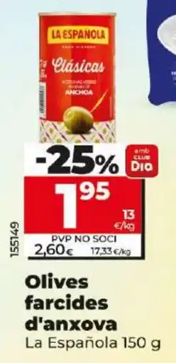 Maxi Dia Olives farcides d'anxova oferta