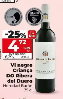 Maxi Dia Vi negre Criança DO Ribera del Duero oferta