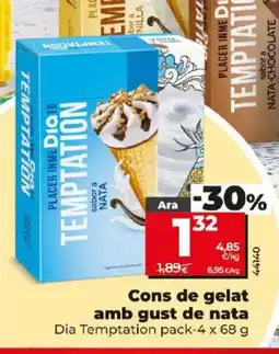 Maxi Dia Cons de gelat amb gust de nata oferta