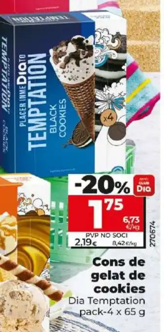 Maxi Dia Cons de gelat de cookies oferta