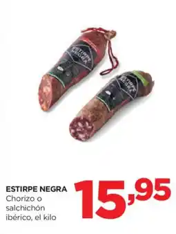 Alimerka ESTIRPE NEGRA Chorizo o salchichón ibérico oferta