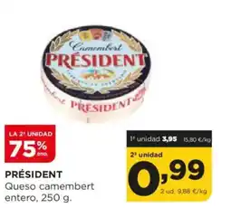 Alimerka PRÉSIDENT Queso camembert entero oferta
