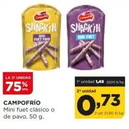 Alimerka CAMPOFRÍO Mini fuet clásico o de pavo oferta
