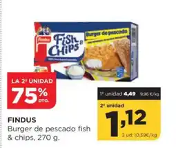Alimerka FINDUS Burger de pescado fish oferta