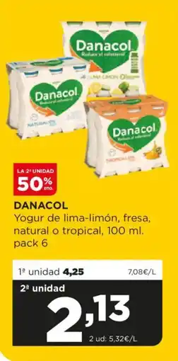 Alimerka DANACOL Yogur de lima-limón, fresa natural o tropical oferta