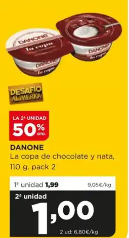 Alimerka DANONE La copa de chocolate y nata oferta