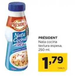 Alimerka PRÉSIDENT Nata cocina textura espesa oferta