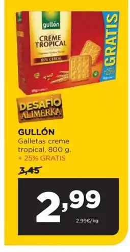 Alimerka GULLÓN Galletas creme tropical oferta
