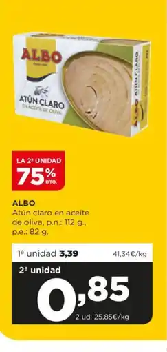 Alimerka ALBO Atún claro en aceite de oliva oferta