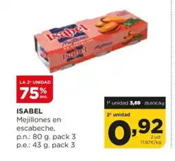 Alimerka ISABEL Mejillones en escabeche oferta