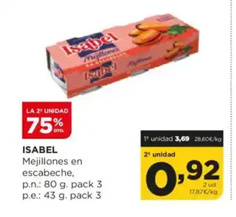 Alimerka ISABEL Mejillones en escabeche oferta