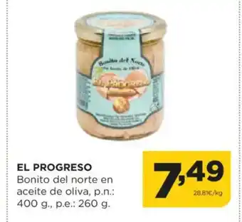 Alimerka EL PROGRESO Bonito del norte en aceite de oliva oferta