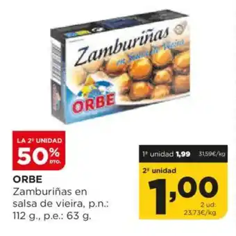 Alimerka ORBE Zamburiñas en salsa de vieira oferta