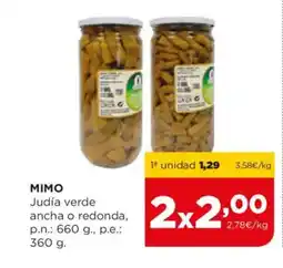 Alimerka MIMO Judía verde ancha o redonda oferta