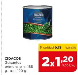 Alimerka CIDACOS Guisantes primera oferta