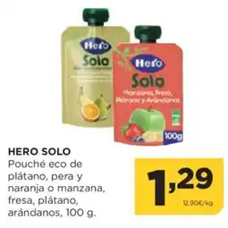 Alimerka HERO SOLO Pouché eco de plátano, pera y naranja o manzana oferta
