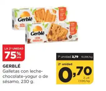 Alimerka Gerblé Galletas con leche- chocolate-yogur o de sésamo oferta
