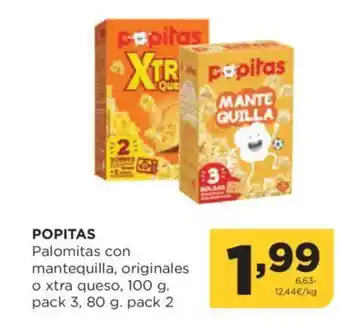 Alimerka POPITAS Palomitas con mantequilla, originales o xtra queso oferta