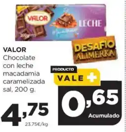 Alimerka VALOR Chocolate con leche macadamia oferta