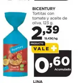 Alimerka BICENTURY Tortitas con tomate y aceite de oliva oferta