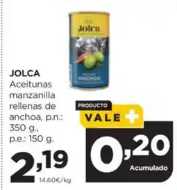 Alimerka JOLCA Aceitunas manzanilla rellenas de anchoa oferta