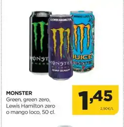 Alimerka MONSTER Green, green zero, Lewis Hamilton zero o mango loco oferta
